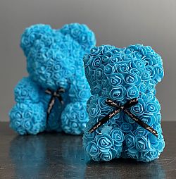 Rose Bear Baby Blue