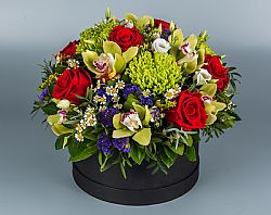 Black Box 7 - Καπελιέρα με ορχιδέες, τριαντάφυλλα, λυσίανθο