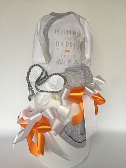 Diaper Cake σε γκρι απόχρωση